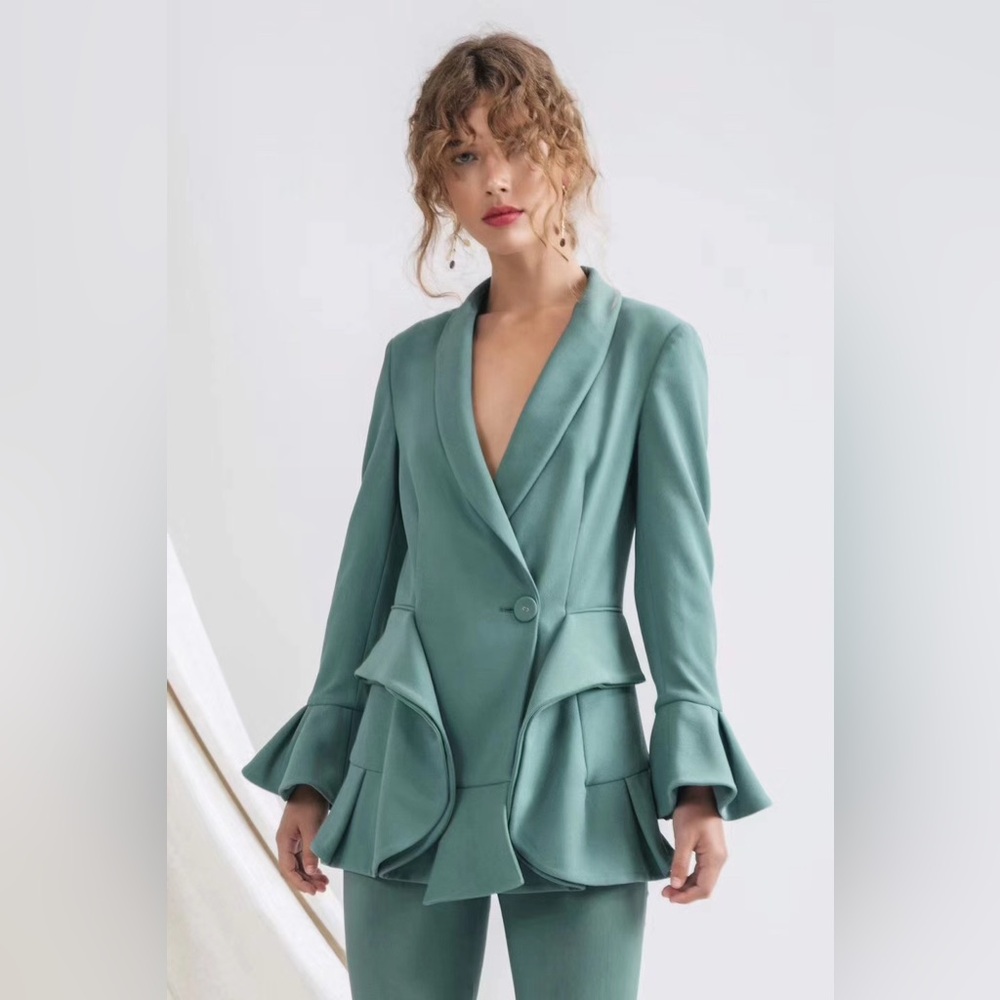 NWT C/MEO Collective Seafoam Blazer - Picture 1 of 4